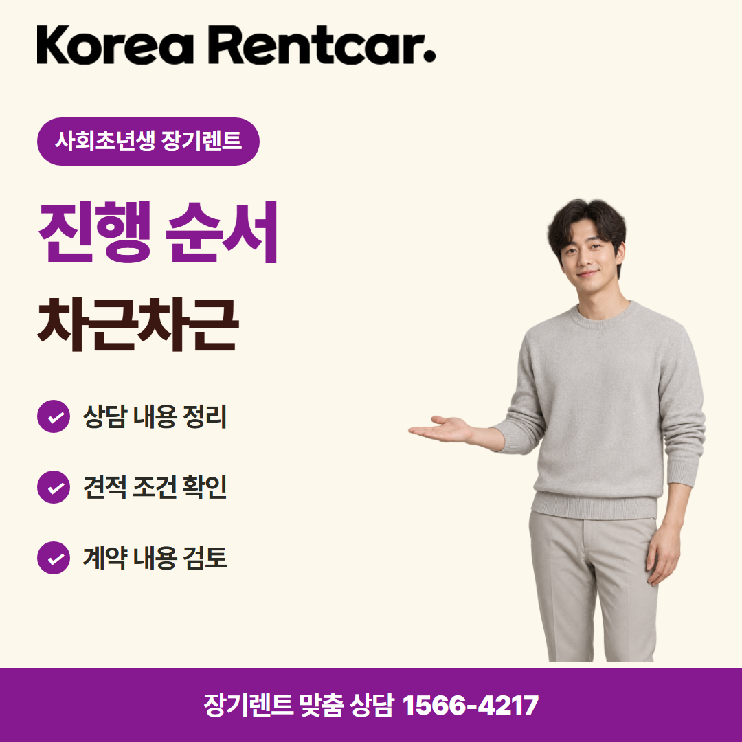 사회초년생 장기렌트 · 이용 절차 카드뉴스